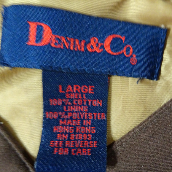 Denim & Co Tan Embroidered Long Sleeve Jacket Lg - Picture 3 of 4